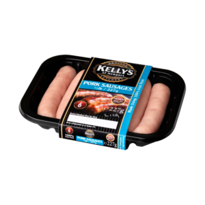 Kelly's of Newport Pork Sausages - 227g of suasages packaged