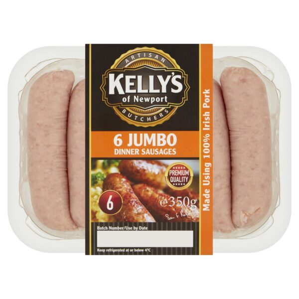 Kelly's Jumbo Speciality Pork Sausages (350g)